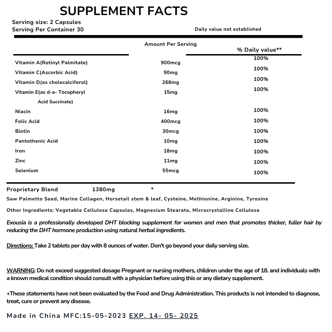Exousia Growth Supplements (BUNDLE 3)